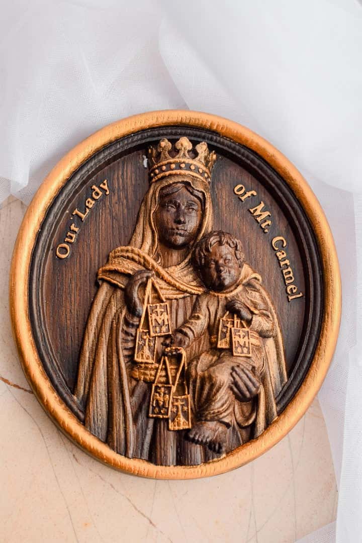 Virgen del Carmen with plain frame - Kozak Work Shop