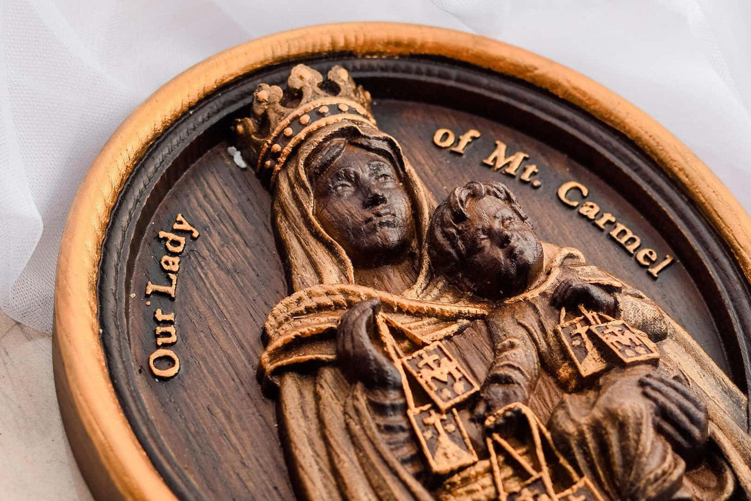 Virgen del Carmen with plain frame - Kozak Work Shop