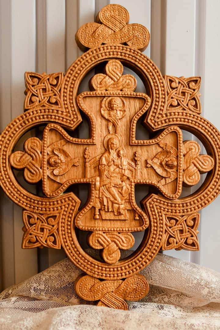 Our Lady with Three Cherub - Kozak Work Shop