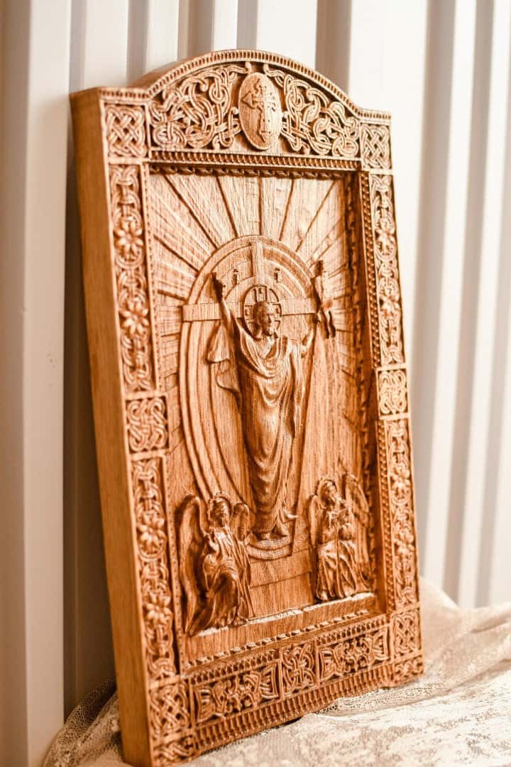 Religious Wooden icon Resurrection of Christ - Kozak Work Shop