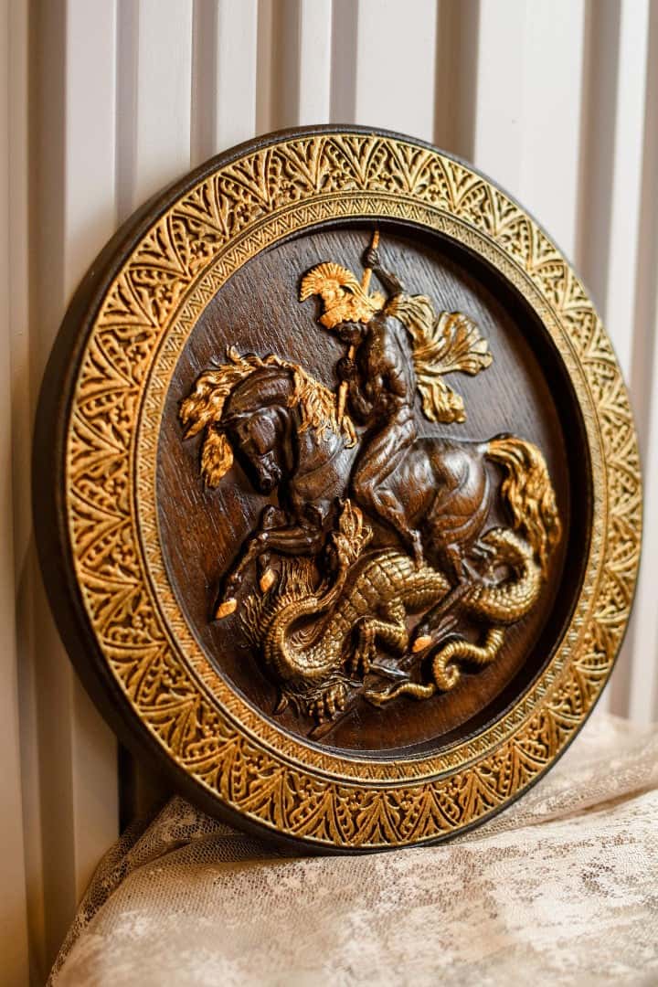 Saint George and the Dragon round - Kozak Work Shop