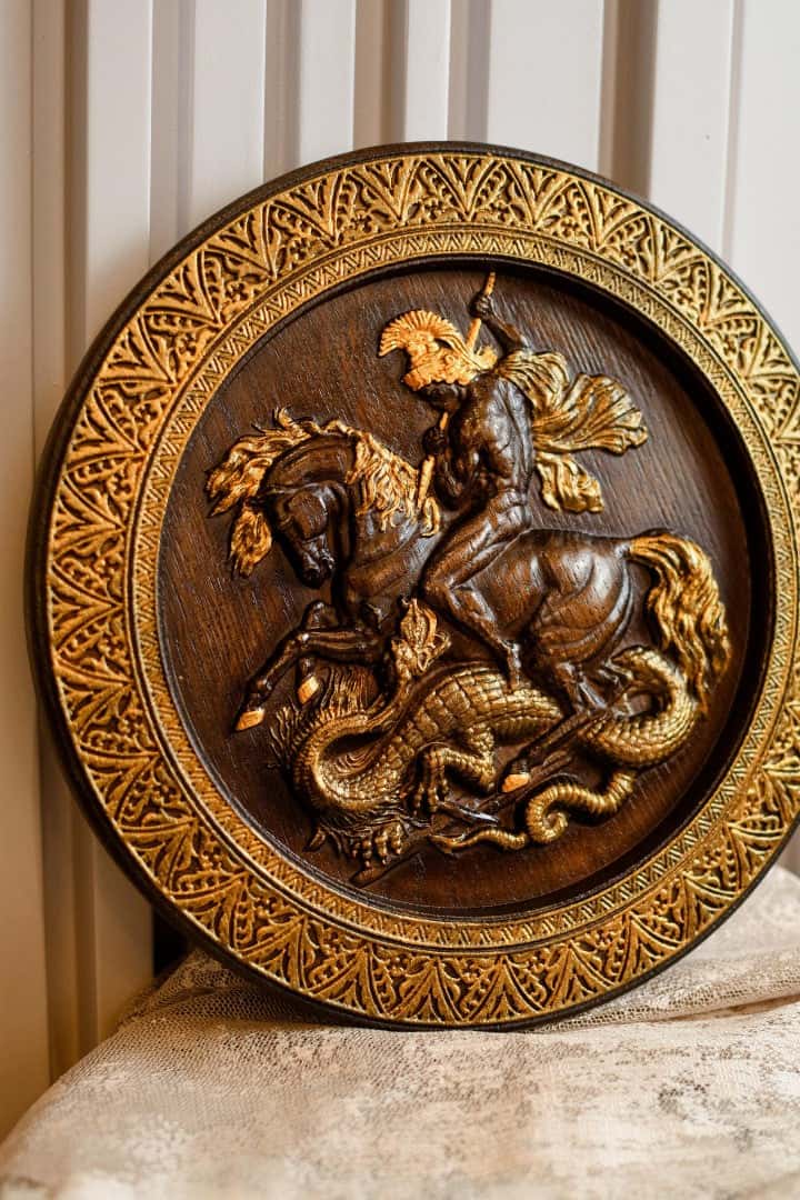 Saint George and the Dragon round - Kozak Work Shop