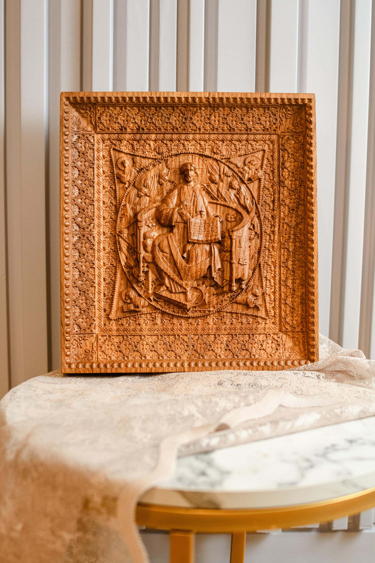 Our Lord Jesus Wooden Image in Classical frame - Kozak Work Shop