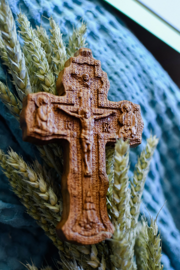 Pectoral Orthodox wooden Crucifix