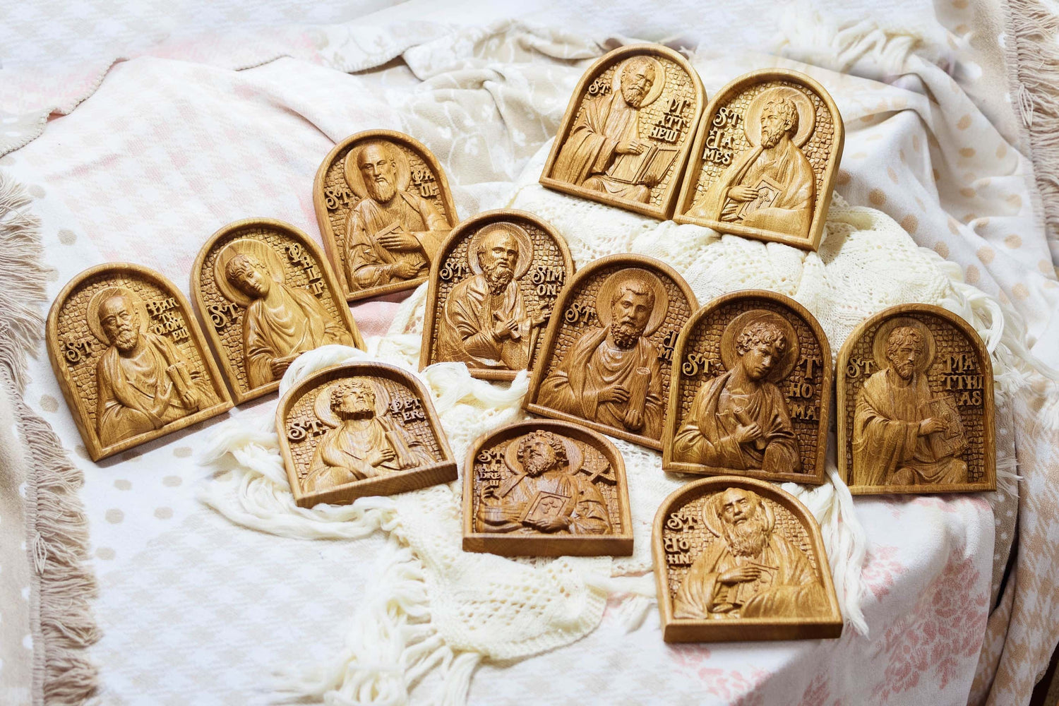 Handcarved Set of 12 Apostles – Catholic Wood Art & Christian Gift - Kozak Work Shop