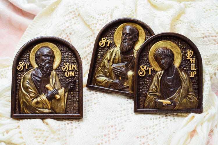 Handcarved Set of 12 Apostles – Catholic Wood Art & Christian Gift - Kozak Work Shop