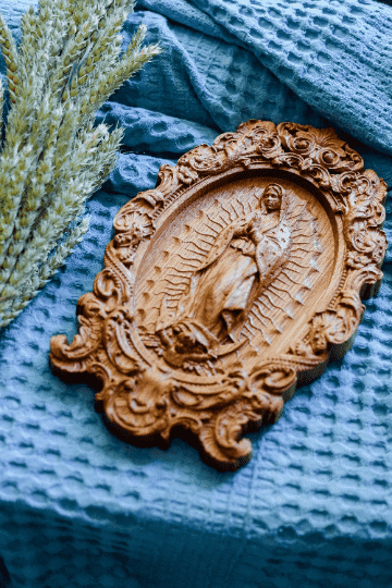 Our Lady of Guadalupe Wood Carving - Kozak Work Shop