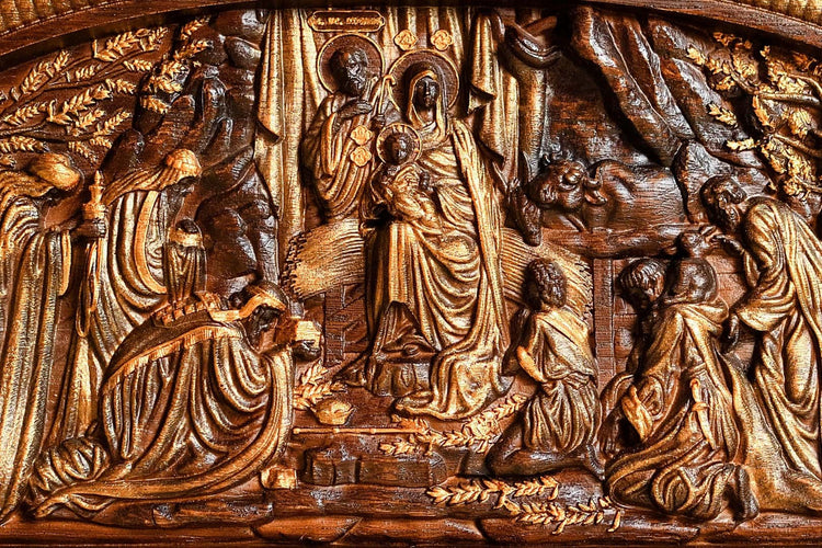 Nativity Birth of Christ Wooden Sculpture - Kozak Work Shop