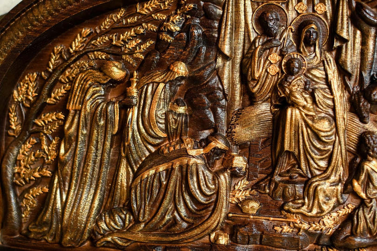 Nativity Birth of Christ Wooden Sculpture - Kozak Work Shop
