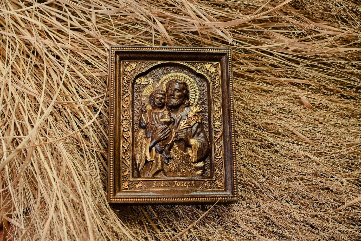 Saint Joseph with Baby Jesus Modern - Kozak Work Shop
