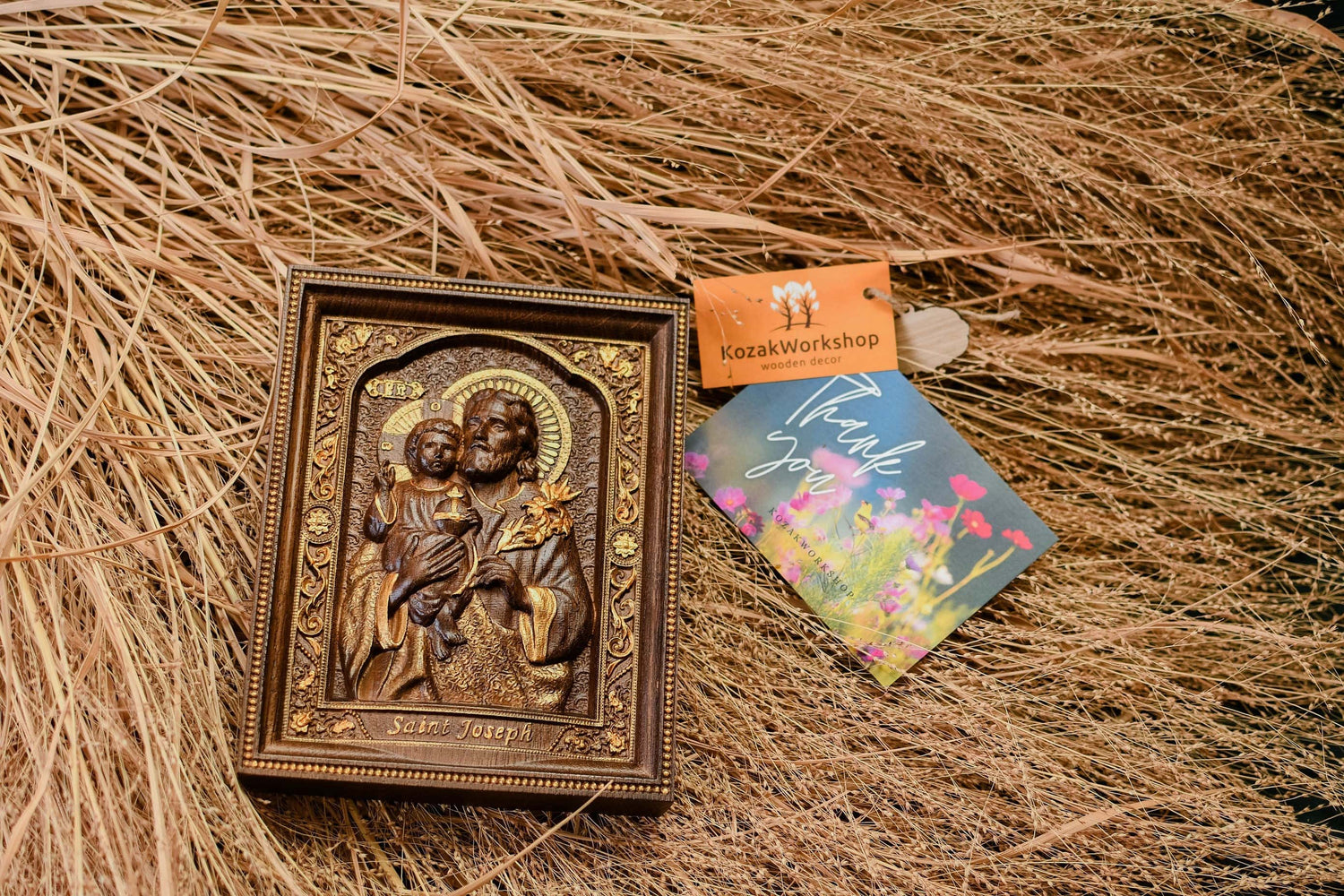 Saint Joseph with Baby Jesus Modern - Kozak Work Shop