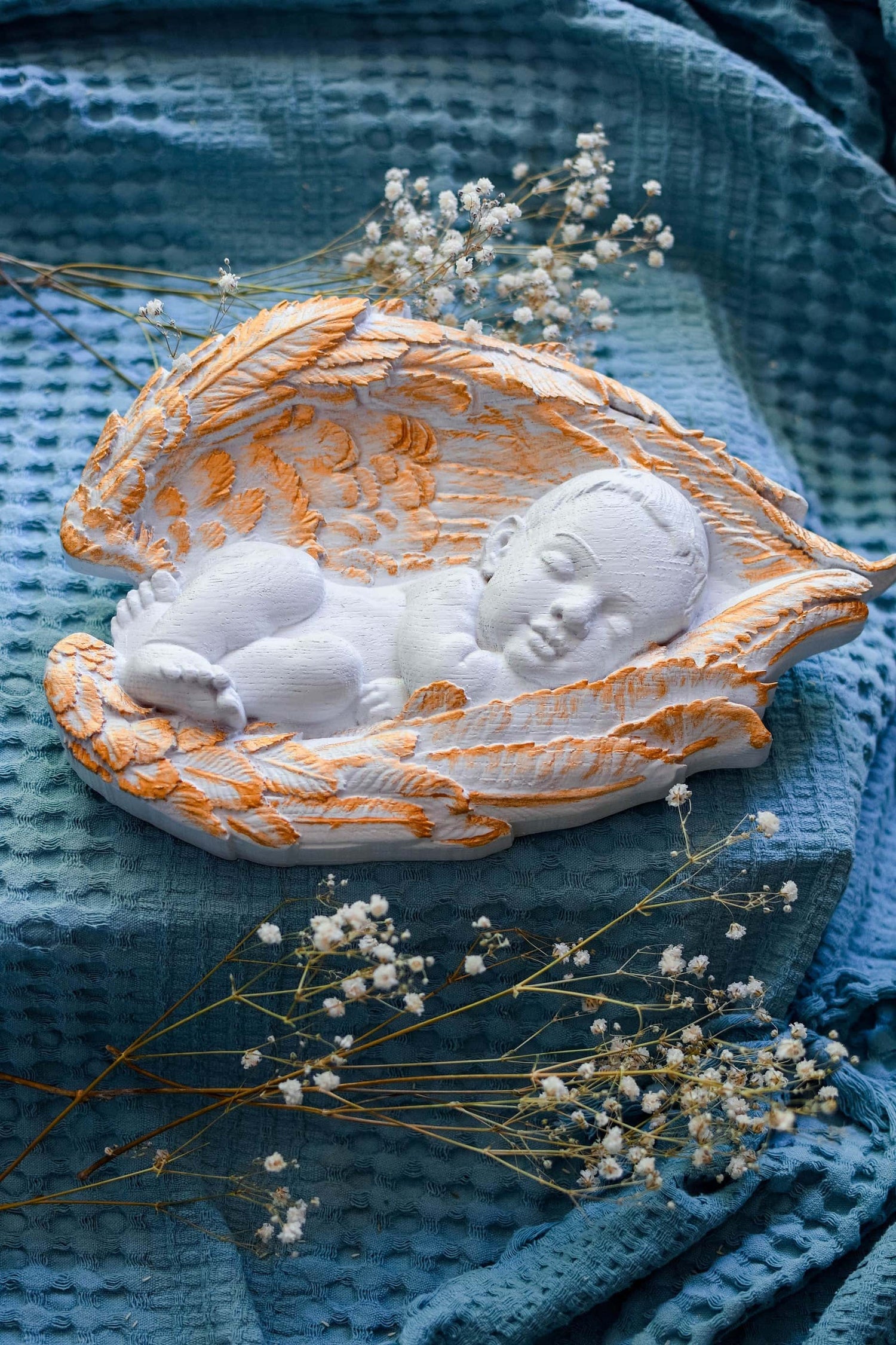 Sleeping Angel Baptism christian gift - Kozak Work Shop