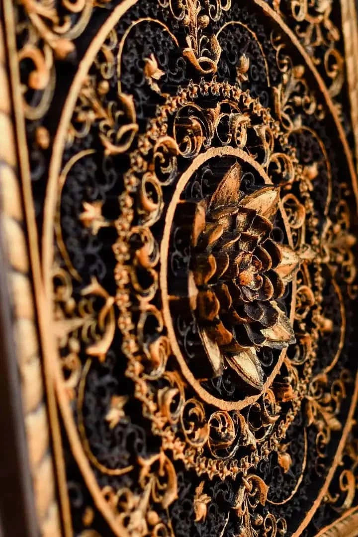 Mandala Squared Wooden Wall Sculpture - Kozak Work Shop