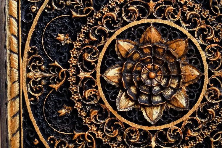 Mandala Squared Wooden Wall Sculpture - Kozak Work Shop