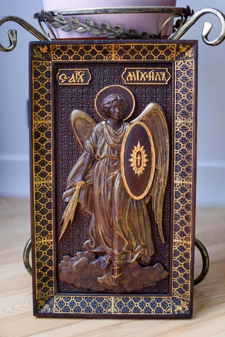 Archangel Michael with a Shield - Kozak Work Shop