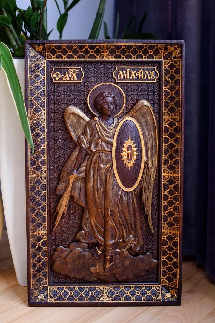 Archangel Michael with a Shield - Kozak Work Shop