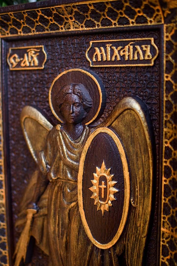 Archangel Michael with a Shield - Kozak Work Shop