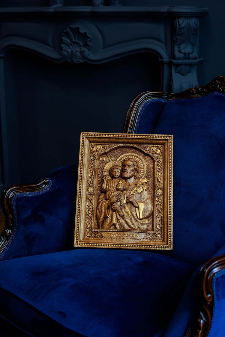 Saint Joseph with Baby Jesus Modern - Kozak Work Shop