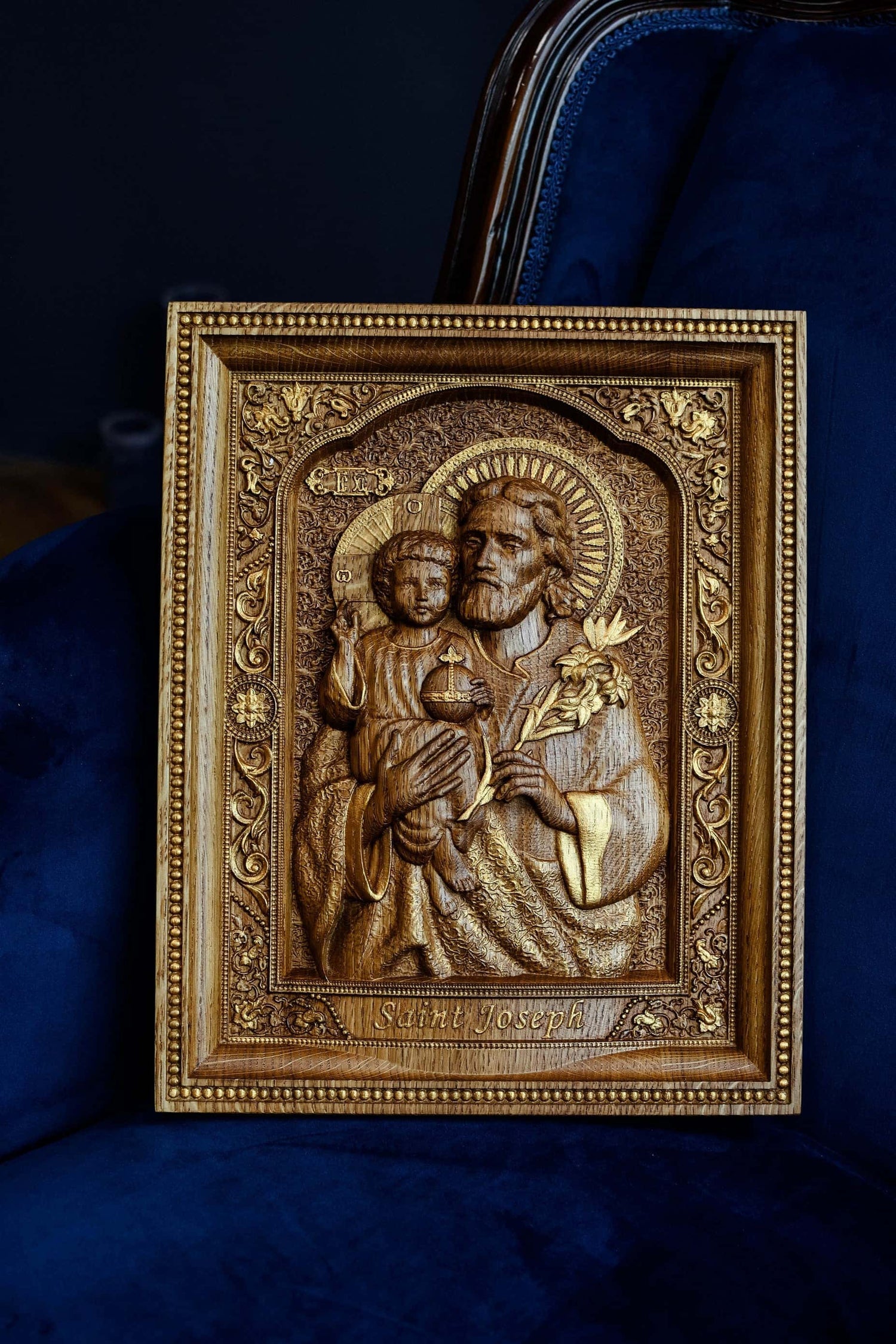 Saint Joseph with Baby Jesus Modern - Kozak Work Shop