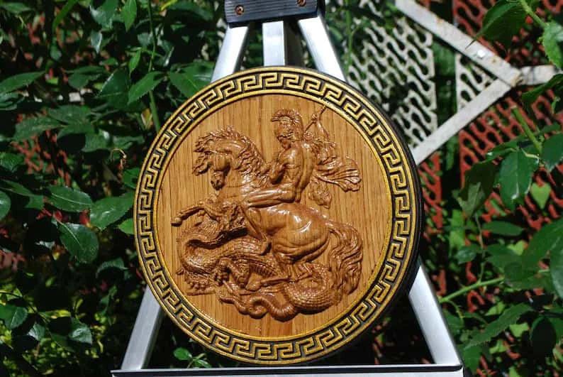 Saint George and the Dragon Greek ornament - Kozak Work Shop