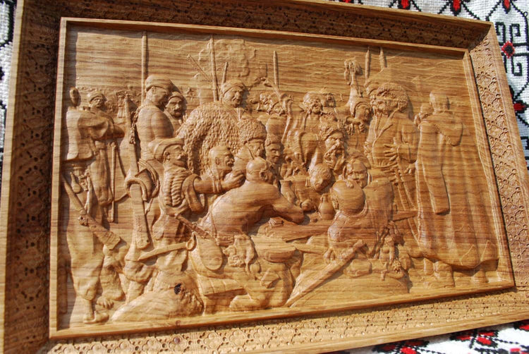 The Cossacks writing the letter to Turkish Sultan Wooden Picture 311