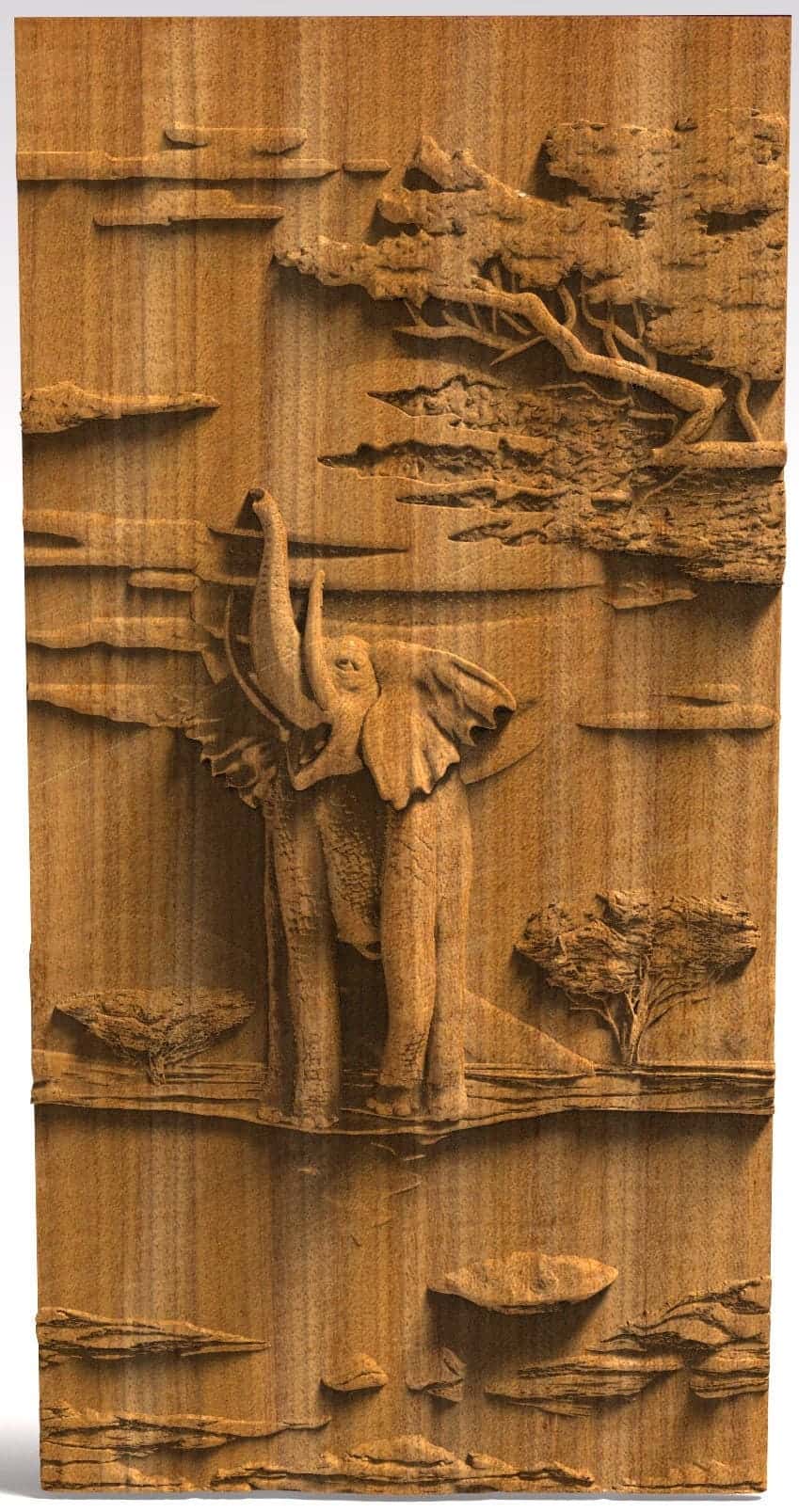 Elephants family a Wooden Set of 5 pieces 52