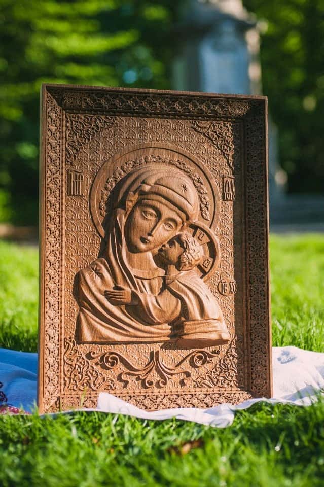 Virgin Mary Christian Icon - Kozak Work Shop