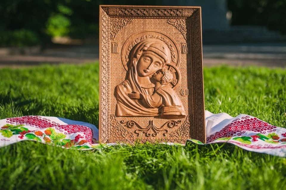Virgin Mary Christian Icon - Kozak Work Shop