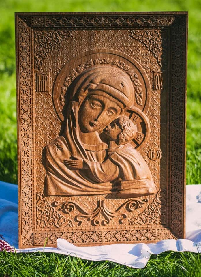 Virgin Mary Christian Icon - Kozak Work Shop