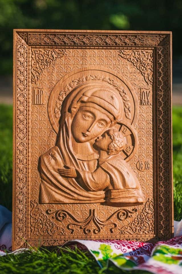 Virgin Mary Christian Icon - Kozak Work Shop