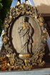 Sacred Heart of Jesus Figure Wooden Bas Relief 261