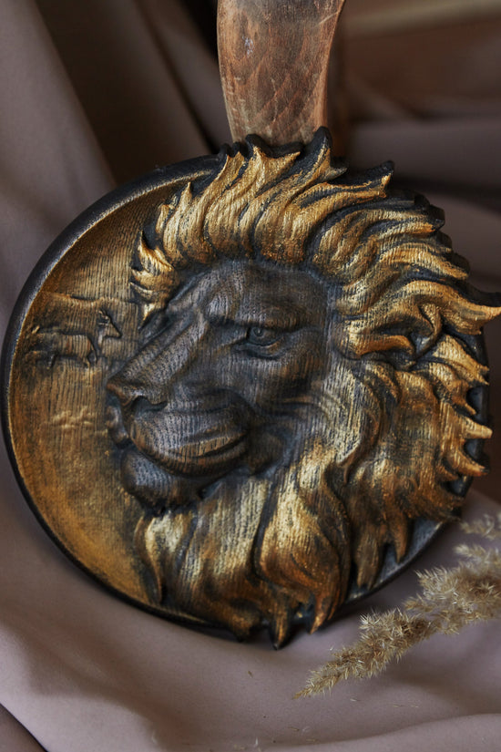 Lion King Wooden Carved Plaque 242