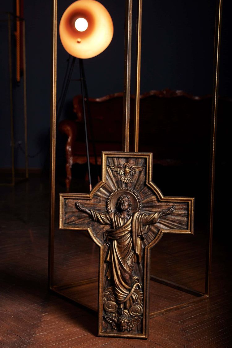 Wall Wooden Carved Jesus Crucifix 249