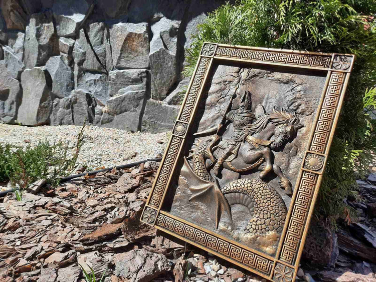 Odin Skandinavian God Wooden Carved Wall Picture 63