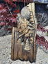 Wolf and a moon Wooden Carved Plaque 99