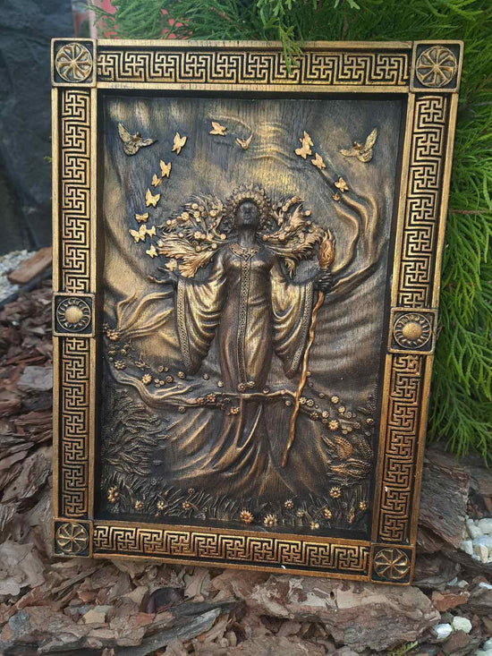 Zhyva Goddess of Nature Wooden Carved Wall Picture 301