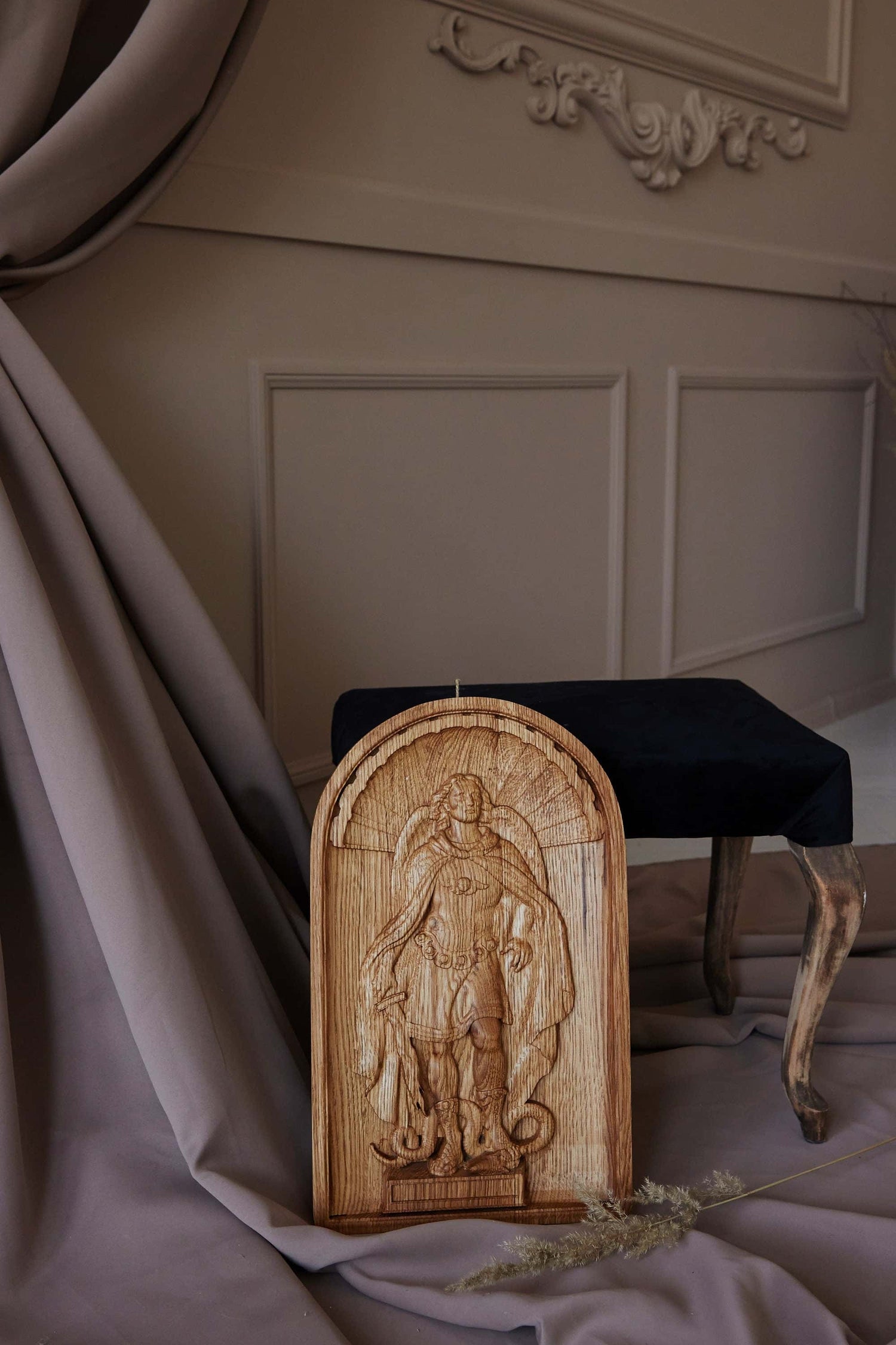 Saint Michael Wooden Statue - Kozak Work Shop