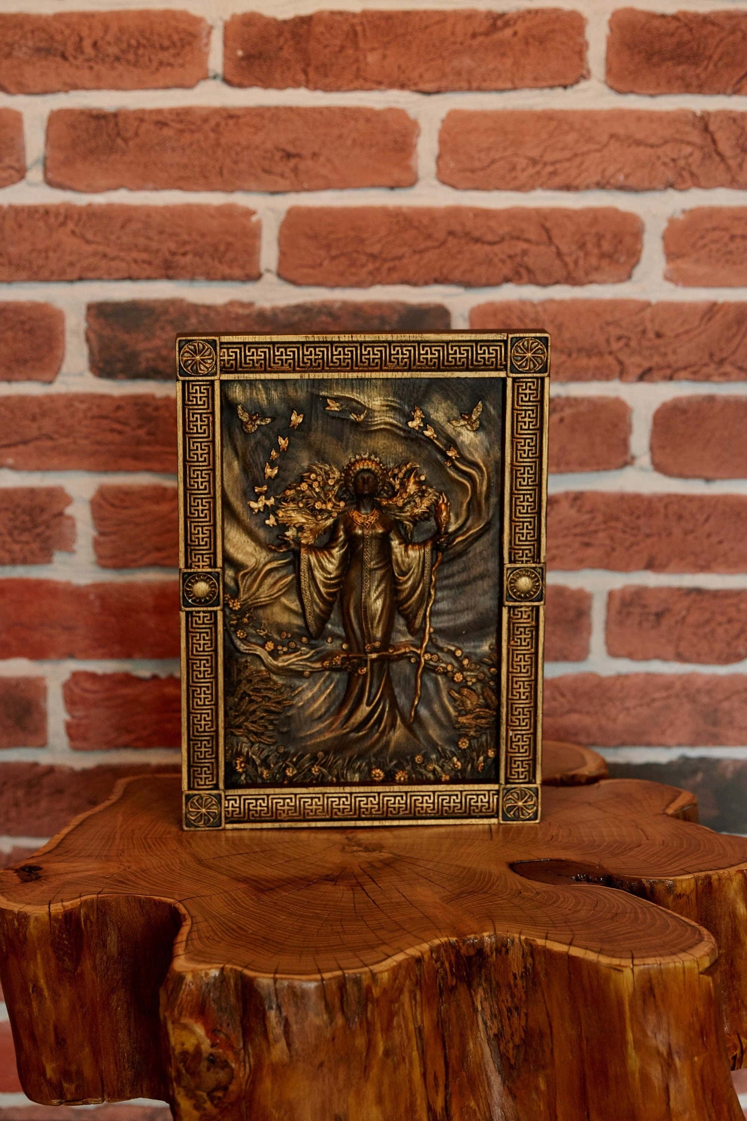 Zhyva Goddess of Nature Wooden Carved Wall Picture 301