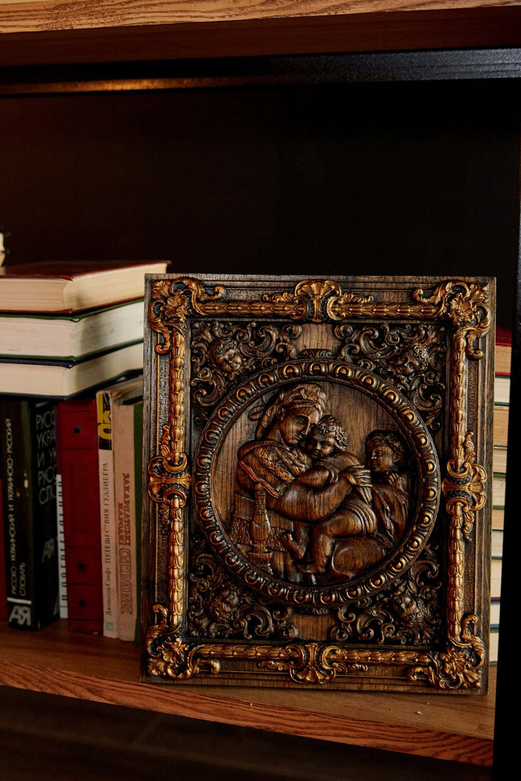 Madonna on the Chair by Raphael Wooden Picture 191