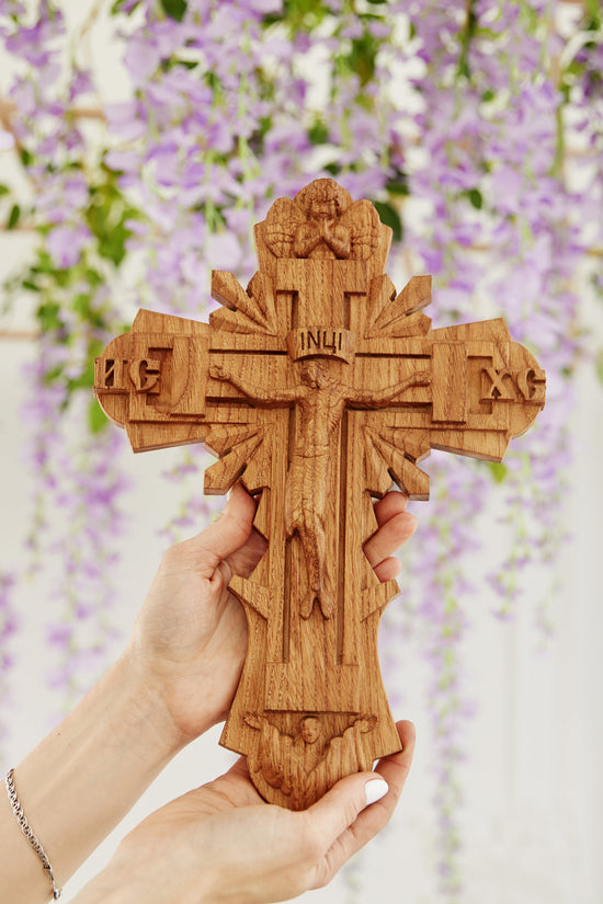 Wall Wooden Carved Jesus Crucifix 19
