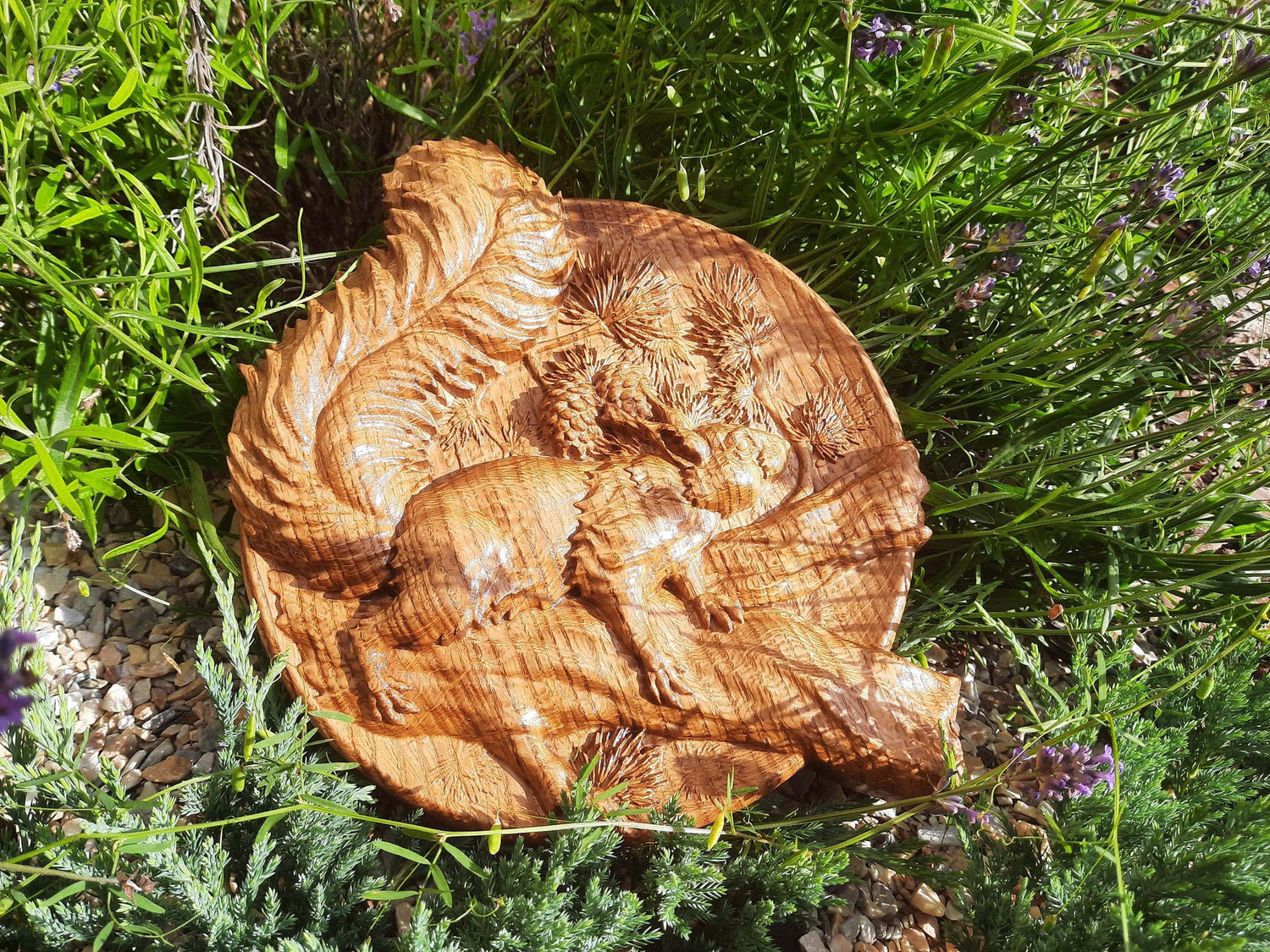 Squirel Wooden Carved Plaque 272