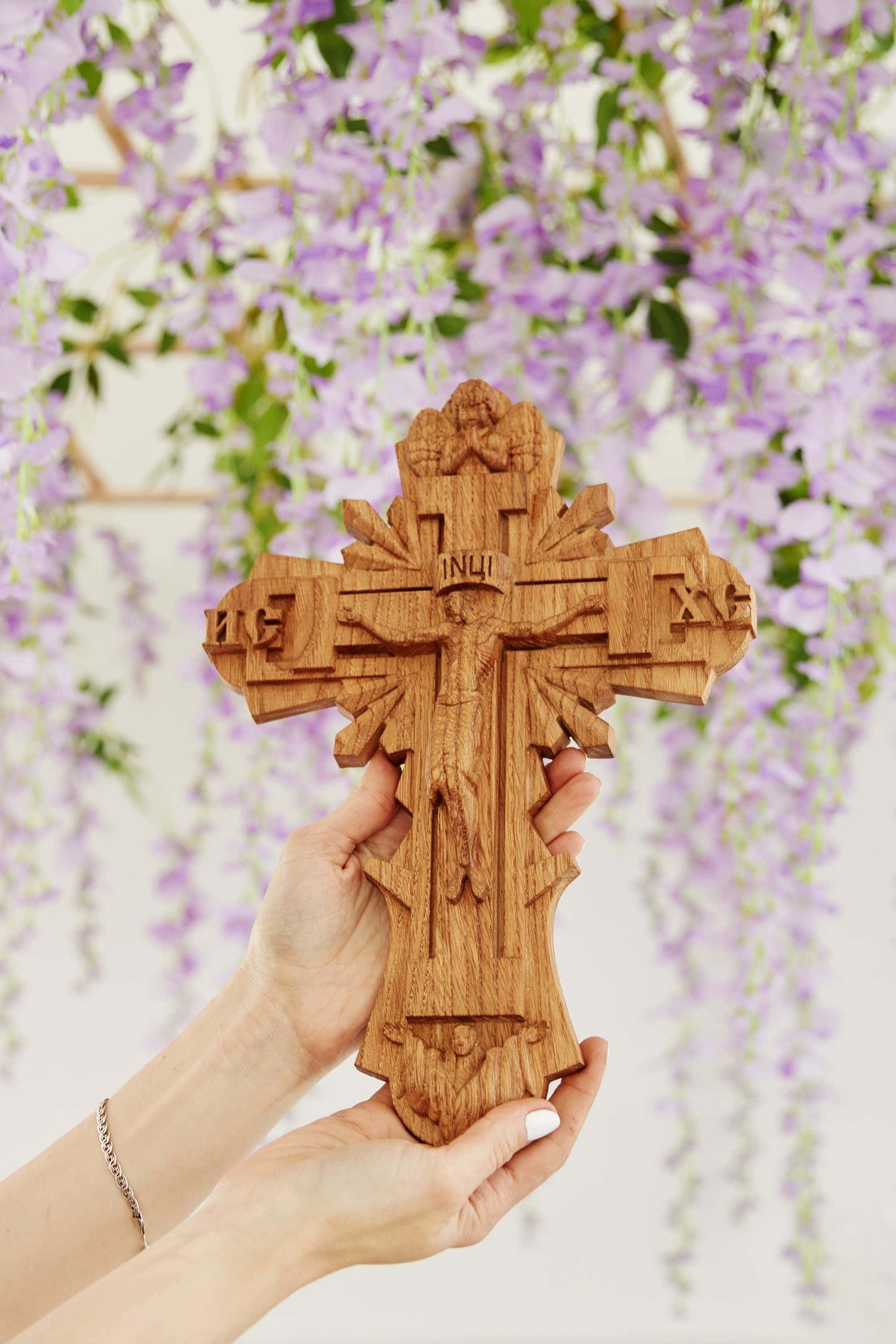 Wall Wooden Carved Jesus Crucifix 19