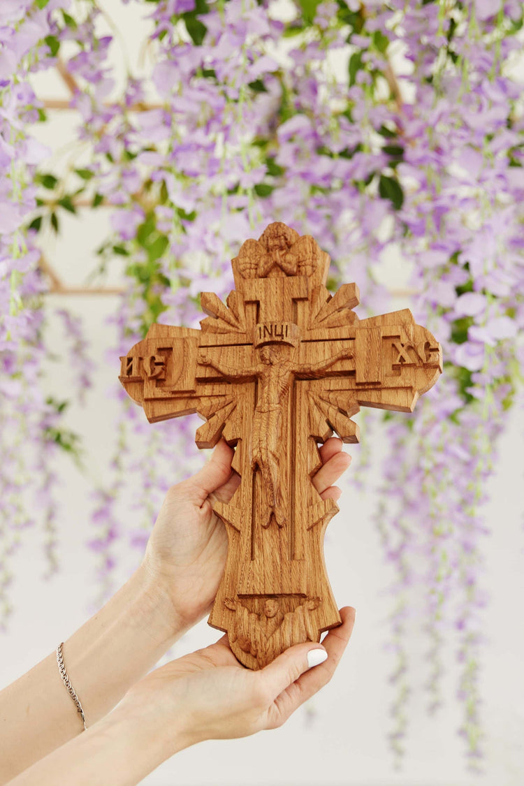Wall Wooden Carved Jesus Crucifix 19