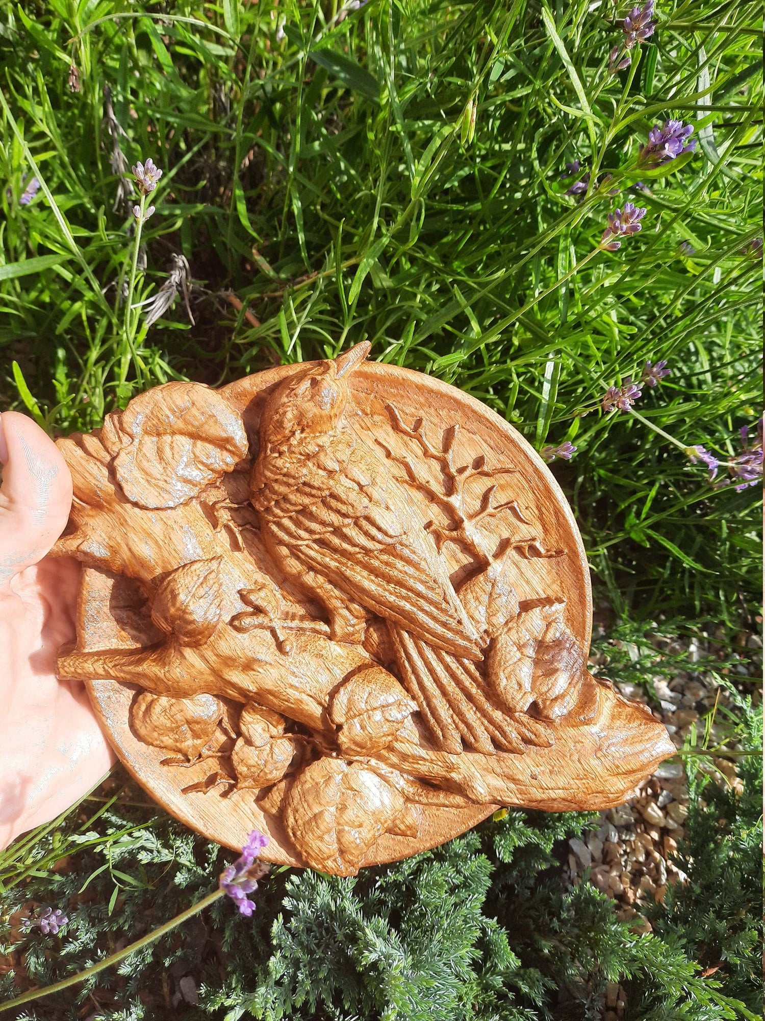 Woodpacker Wooden Carved Plaque 175