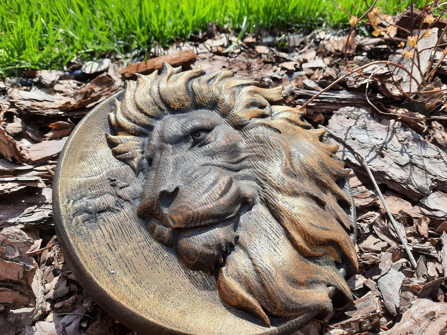Lion King Wooden Carved Plaque 242