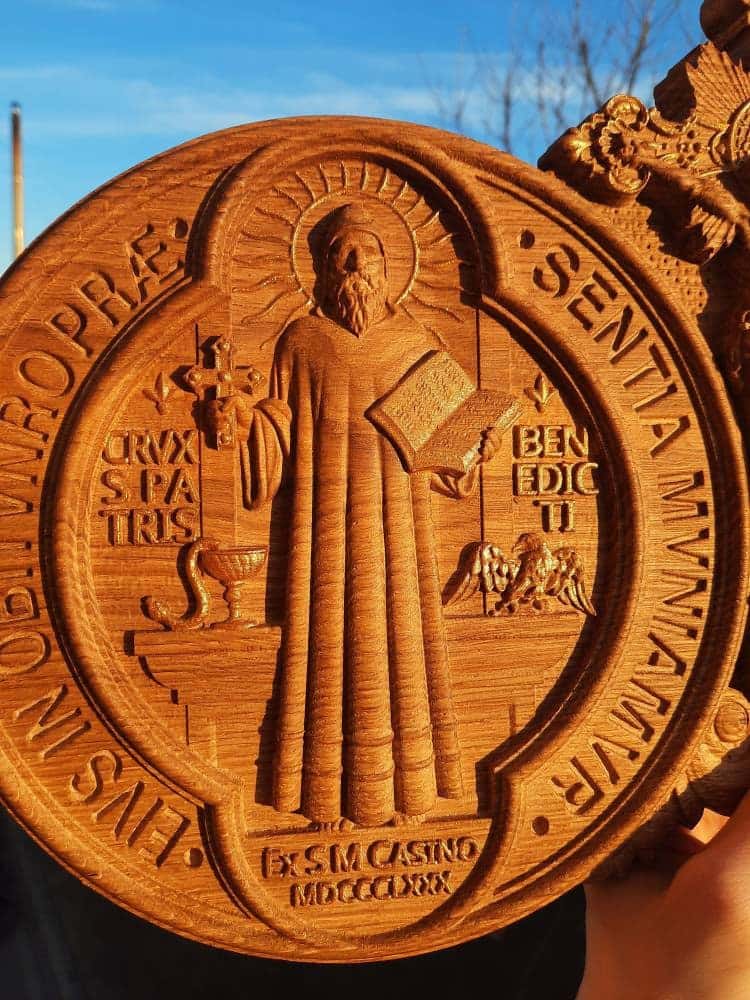Benedict of Nursia Wooden medal 1136