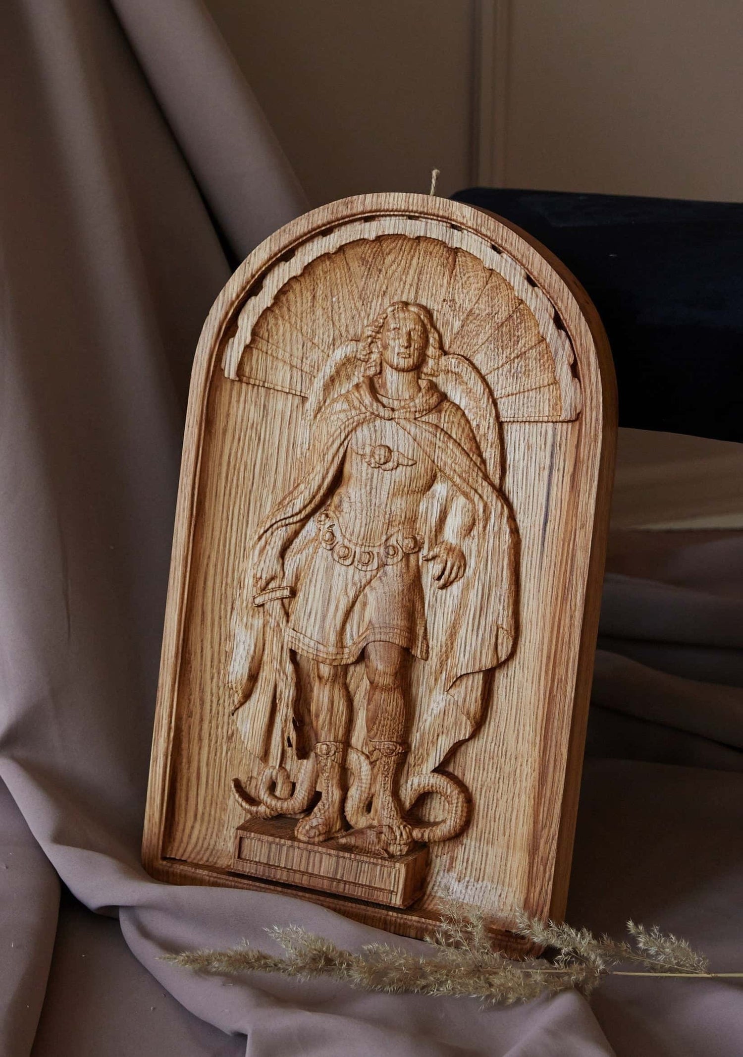 Saint Michael Wooden Statue - Kozak Work Shop
