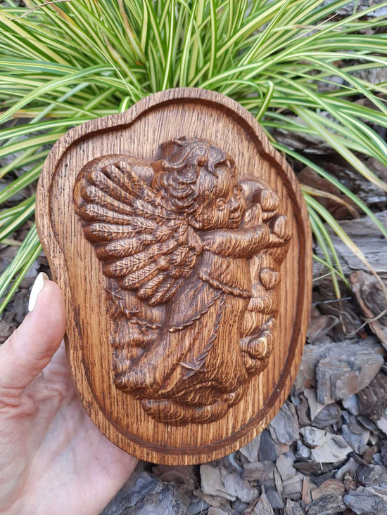 Guardian Angel Wooden Carved icon 111