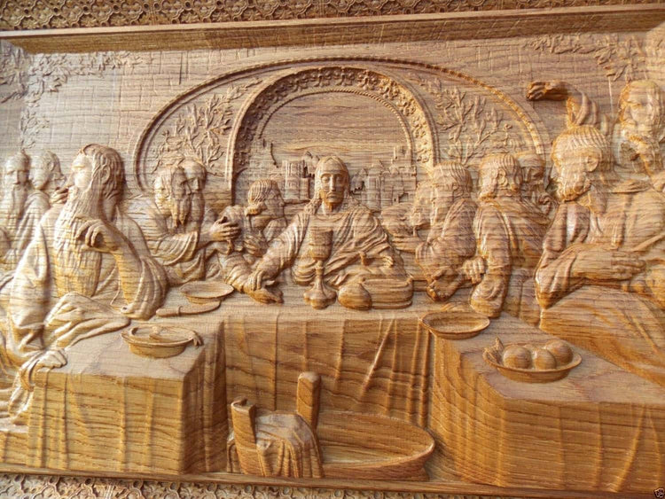 The Last Supper Wooden Plaque with Classical Frame 254