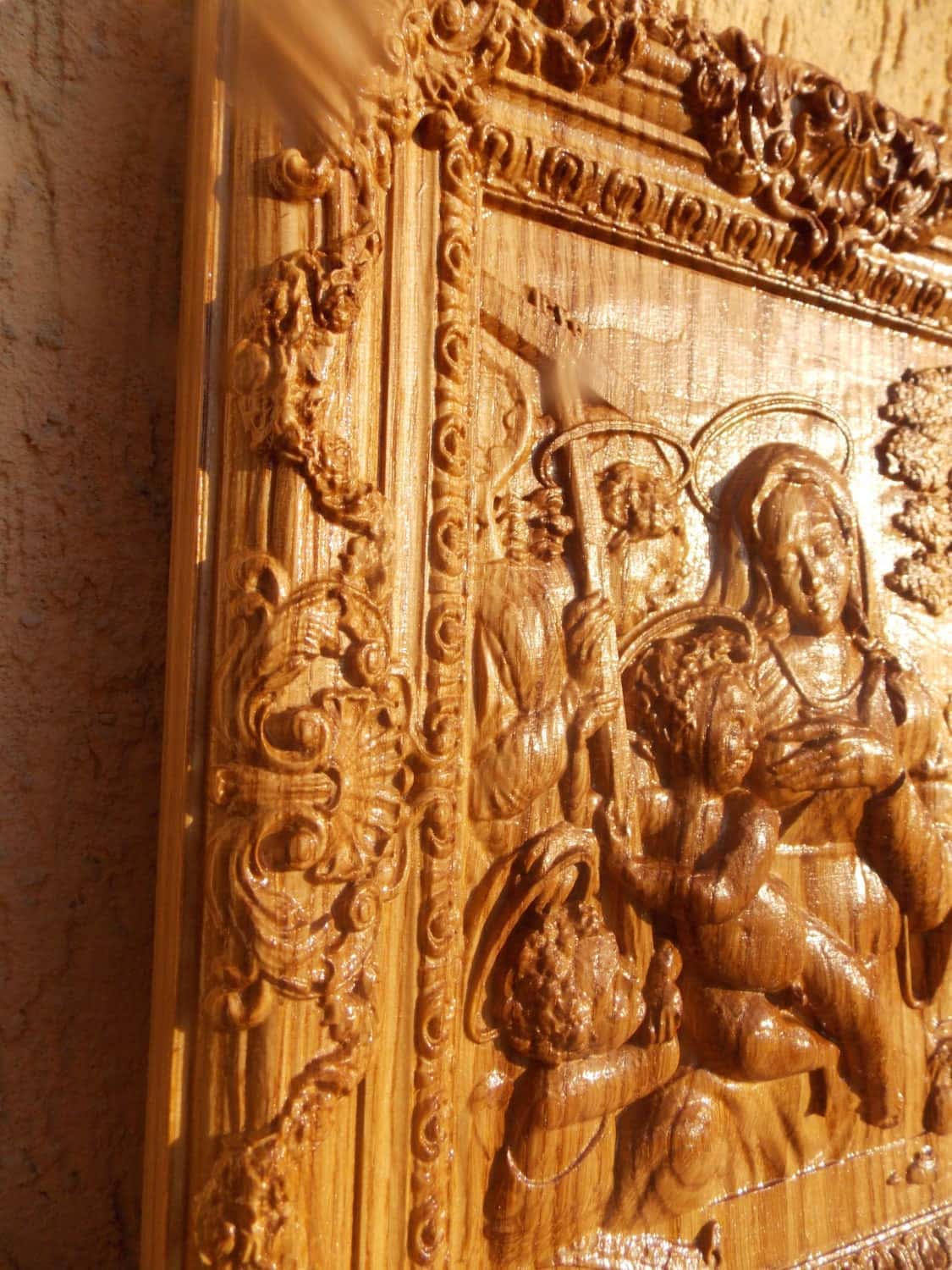 Nursing Madonna Wooden Carved Picture 159